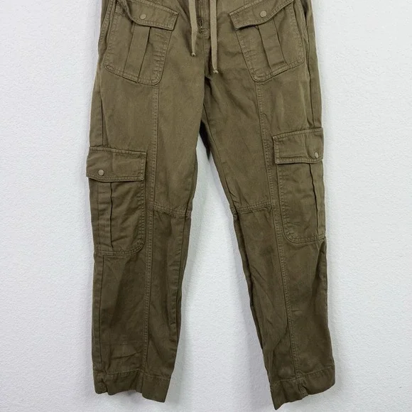 Zara Pants Womens S Green Utility Cargo Gorpcore Hiking Y2K Military Casual - Picture 5 of 11